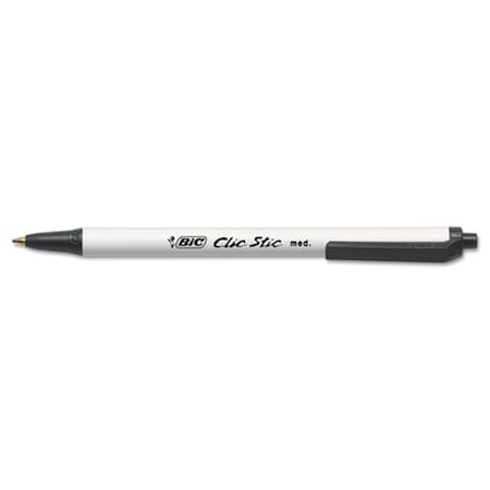 Bic Bic Corporation CSM241BK Clic Stic Ballpoint Retractable Pen; 1 mm; Black; 24/Pk CSM241BK